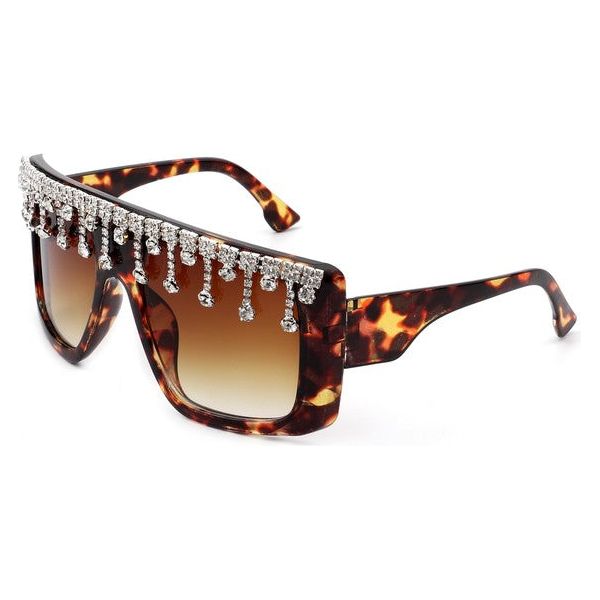 RHINESTONE OVERSIZED ICON SUNGLASSES