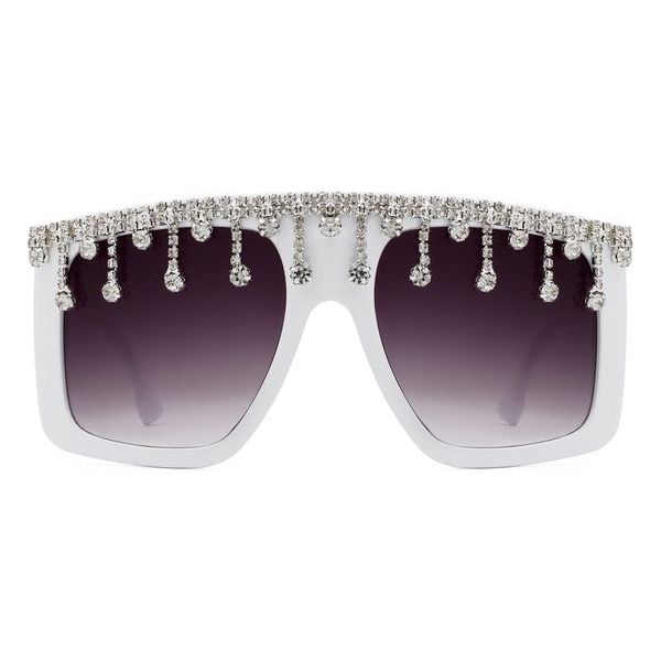 RHINESTONE OVERSIZED ICON SUNGLASSES