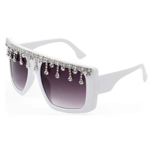 RHINESTONE OVERSIZED ICON SUNGLASSES