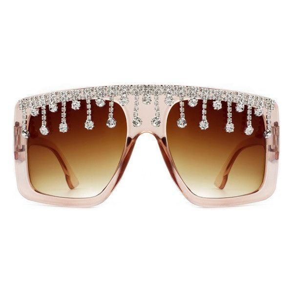 RHINESTONE OVERSIZED ICON SUNGLASSES