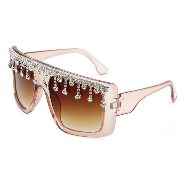 RHINESTONE OVERSIZED ICON SUNGLASSES