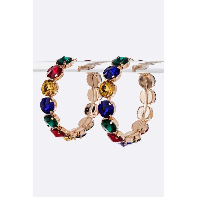 Grandeur Crystal Hoop Earrings