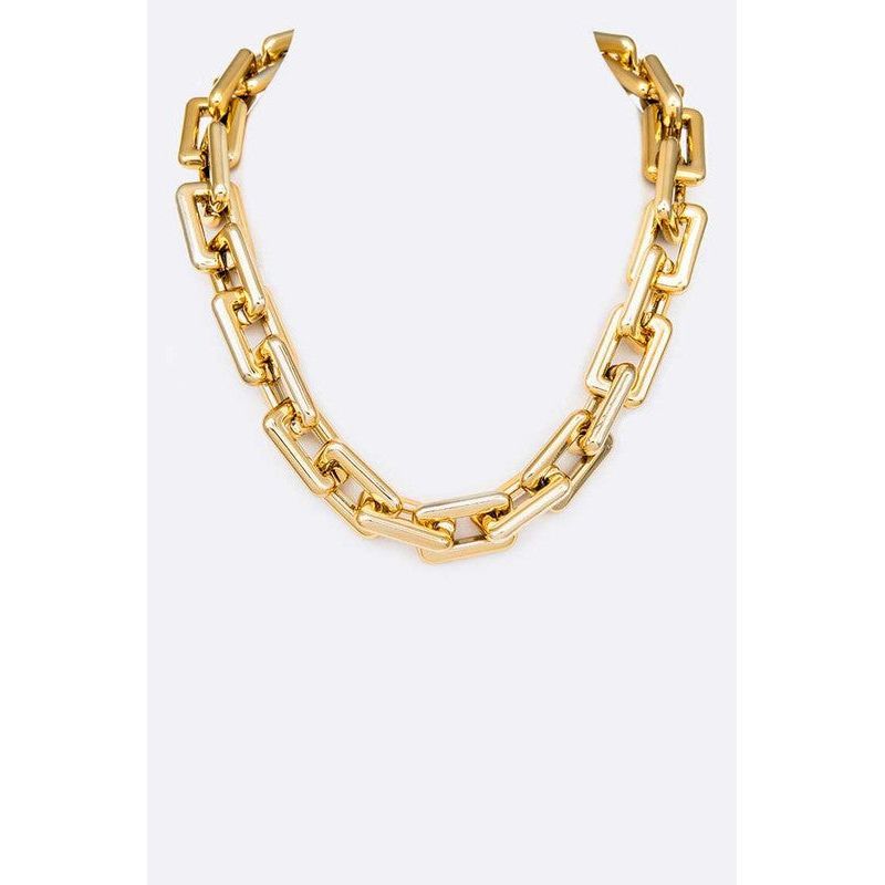 Mix Tone Resin Chain Iconic Necklace