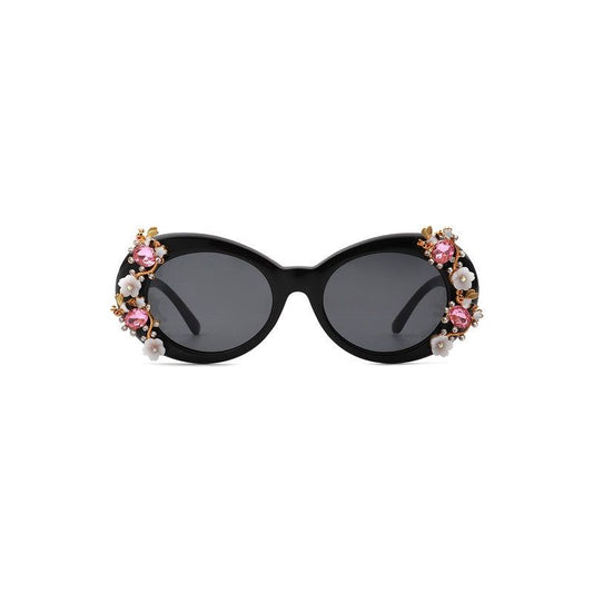OVAL FLORAL CHIC SUNGLASSES