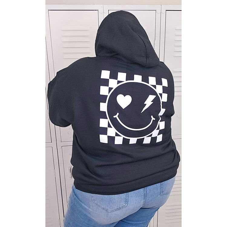 Smiley Checkerboard Hoodie