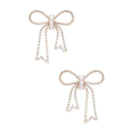 Luxe Radiance Bow Earrings