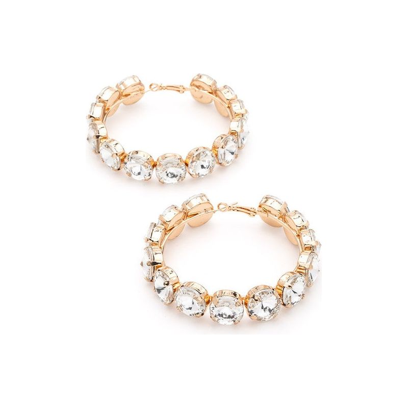 Grandeur Crystal Hoop Earrings