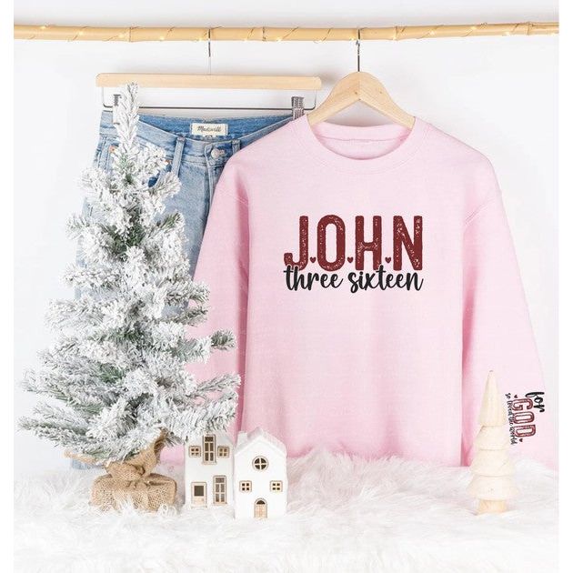 John 3 16 For God So Loved  Crew Sweatshirt