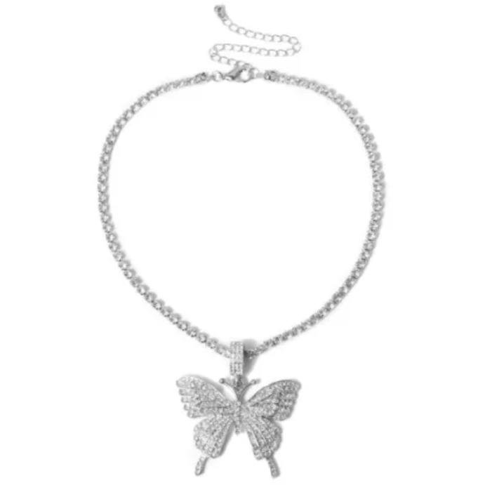 BOLD BUTTERFLY TENNIS NECKLACE